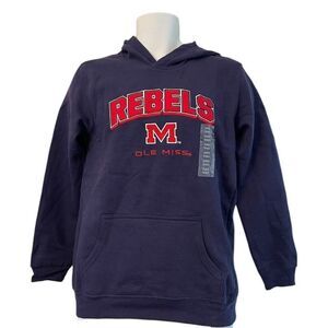 University Of Mississippi Ole Miss Rebels Hoodie Boys Large 14/16 Pullover NWT